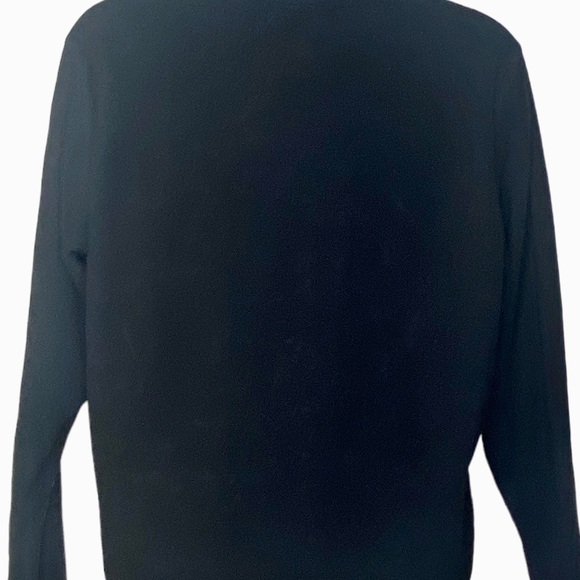 Old Navy Women’s Fleece Pullover Jacket L Black Gray 1/4 Zip Collar Long Sleeves - Picture 6 of 12